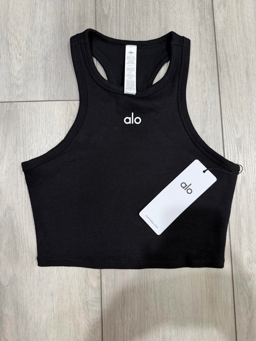 ALO Yoga Black Aspire Tank —  Size M - Picture 4 of 6
